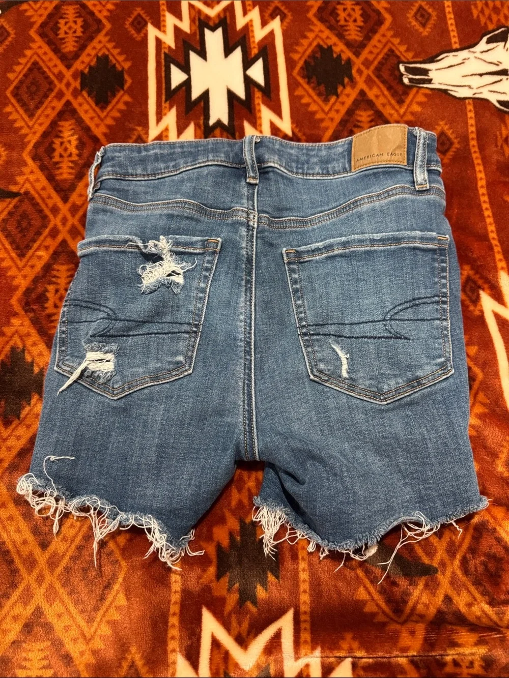 American Eagle Outfitters Distressed Denim Cutoff Shorts - Blue